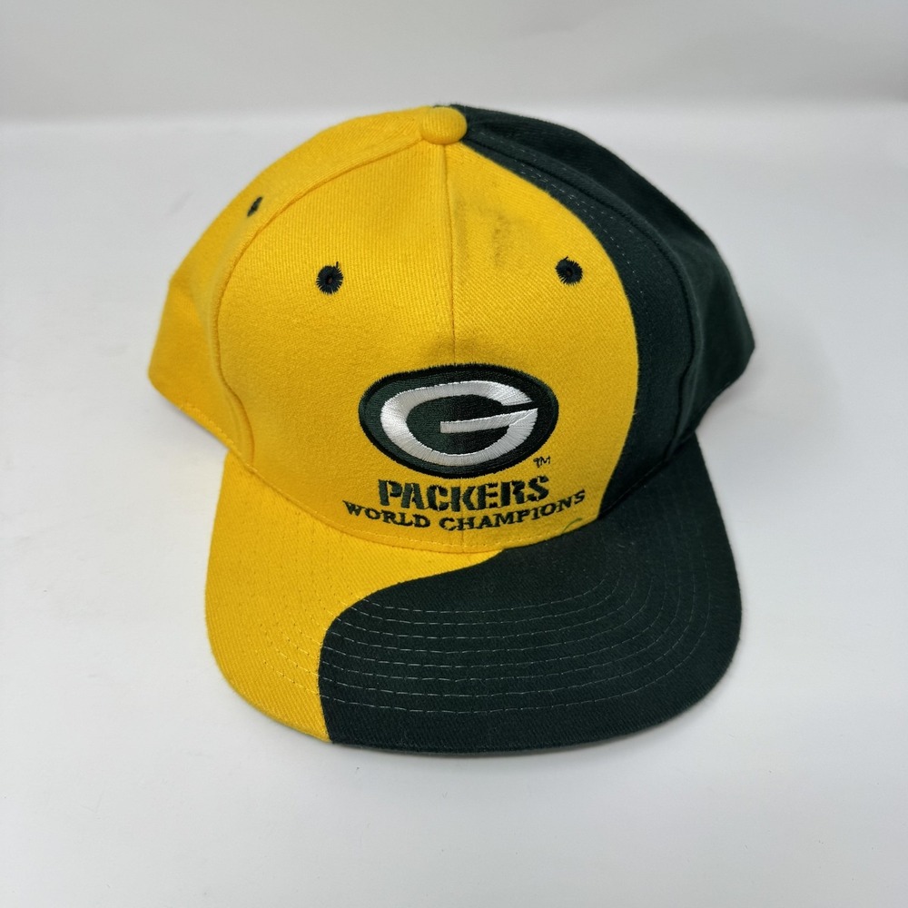 Green Bay Packers Hat Cap‎ Snap Back Mens One Size Green Yellow NFL Football